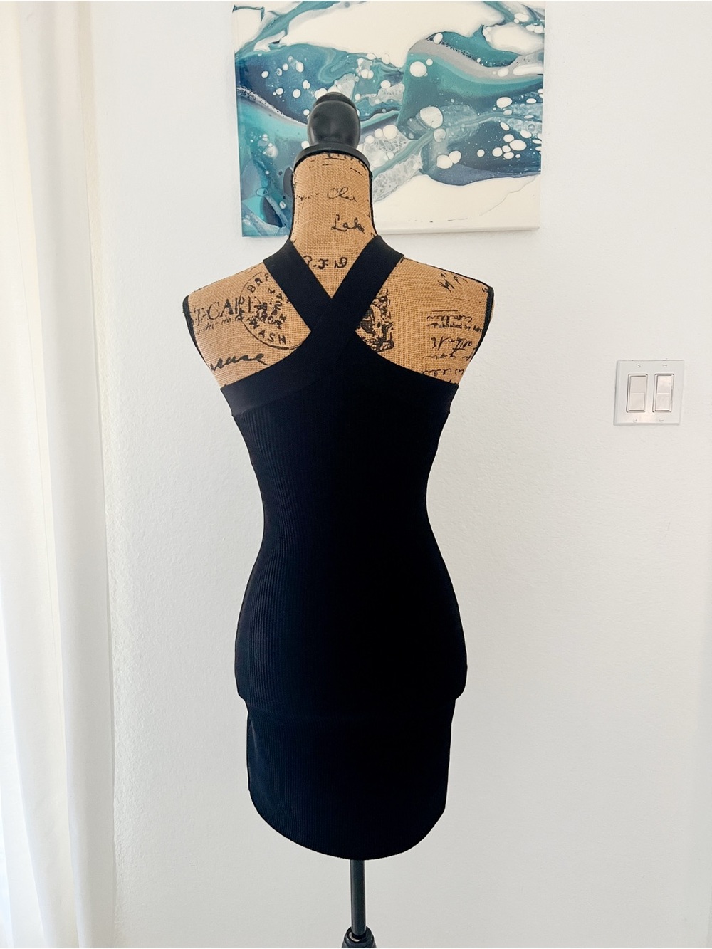 Ariztia Babaton Ribbed Bodycon Mini Dress - Picture 3 of 6